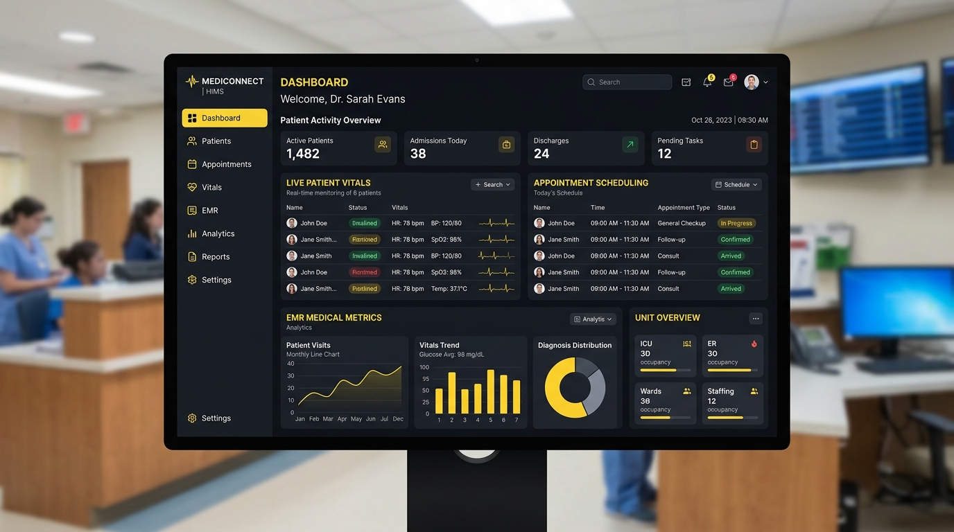 HIMS Hospital Management Dashboard